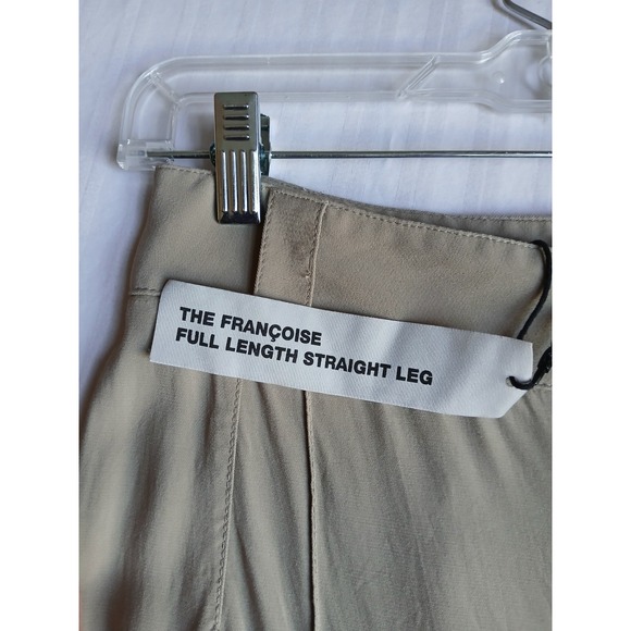 Zara Pants Small Francoise Pintuck Pleated Straight Crepe Trouser Preppy New - Picture 10 of 16